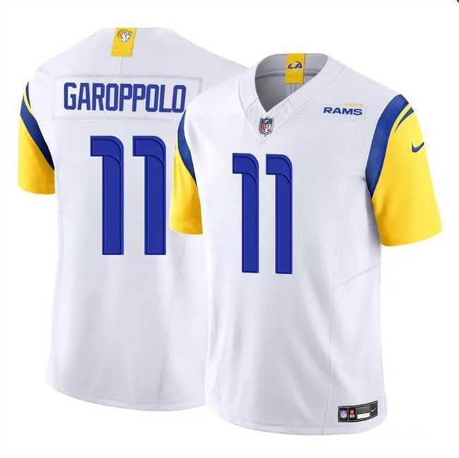 Men & Women & Youth Los Angeles Rams #11 Jimmy Garoppolo White 2024 F.U.S.E. Vapor Untouchable Football Stitched Jersey->los angeles rams->NFL Jersey